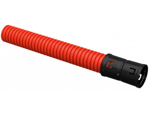 Труба гофрированная  двустенная ПНД d=40мм красная (100м) IEK CTG12-040-K04-100-R