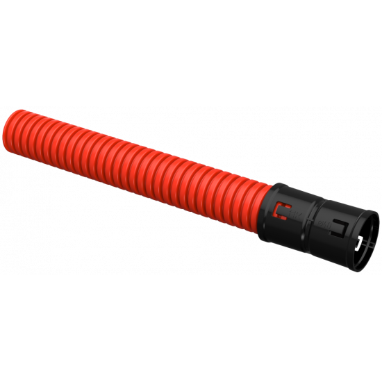 Труба гофрированная  двустенная ПНД d=40мм красная (150м) IEK CTG12-040-K04-150-R