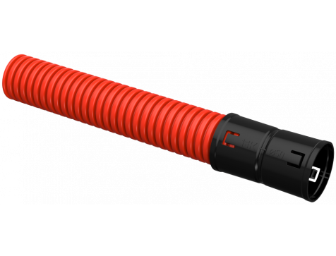 Труба гофрированная  двустенная ПНД d=50мм красная (100м) IEK CTG12-050-K04-100-R