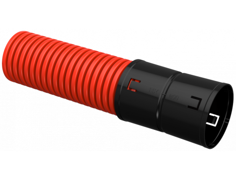 Труба гофрированная  двустенная ПНД d=110мм красная (50м) IEK CTG12-110-K04-050-R
