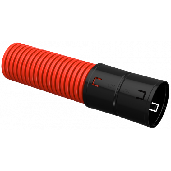 Труба гофрированная  двустенная ПНД d=110мм красная (50м) IEK CTG12-110-K04-050-R