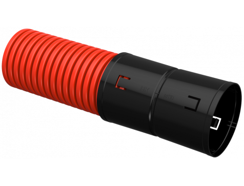 Труба гофрированная  двустенная ПНД d=110мм красная (100м) IEK CTG12-110-K04-100-R