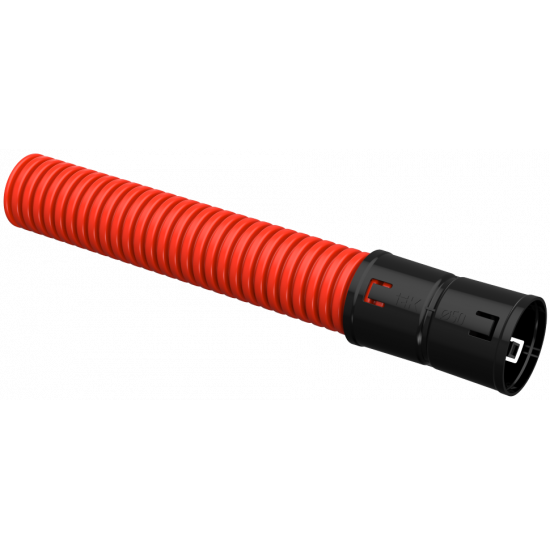 ELASTA Труба гофрированная  двустенная ПНД d=50мм красная (25м) IEK EA-TG22-2-2-2-050-025-K04